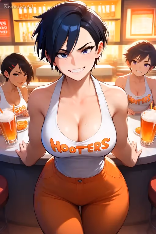 Tomboy Hooters' special service with Adrian, Jackie and Riley