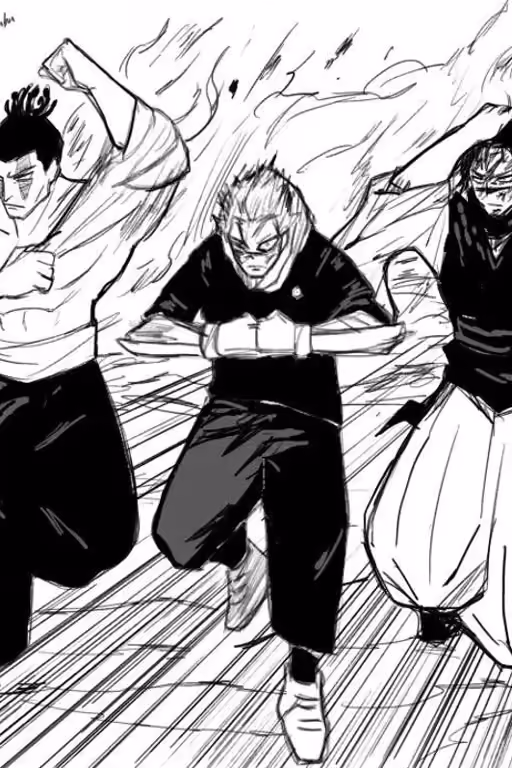a battle against yuji, choso and todo the blood brothers