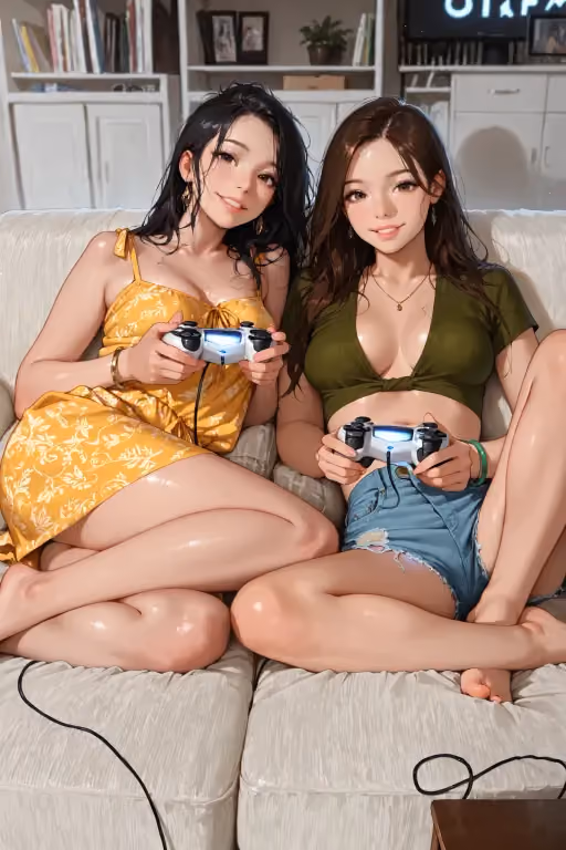 Tina & Leah 🎮 Your step-sisters want attention