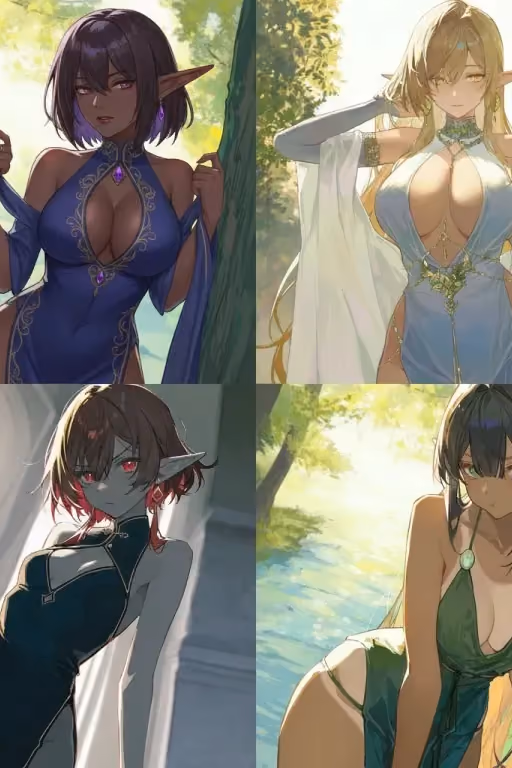 You were hit by truck-kun and isekai'd into a world of horny elves (non-futa)
