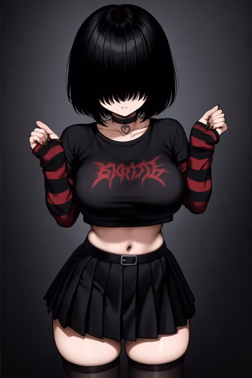 Timid Free-Use Goth Girl