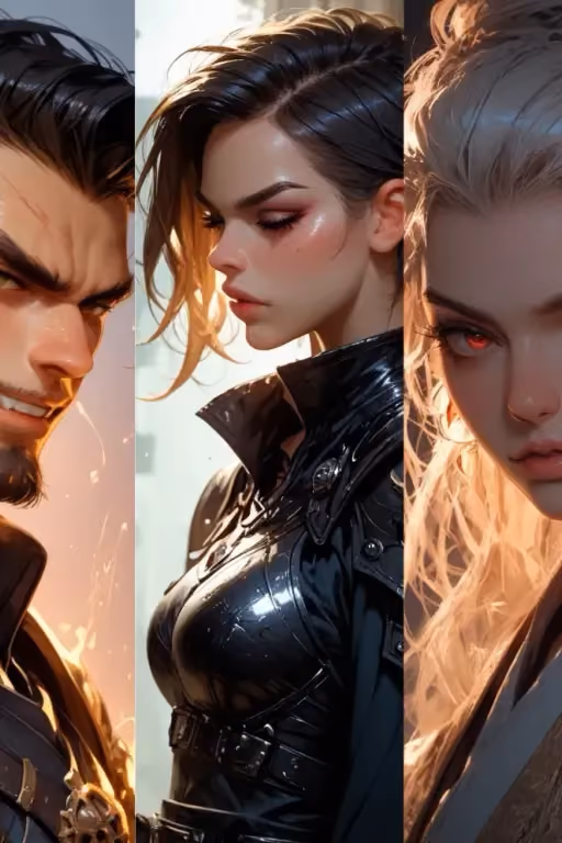 The Reckless Adventurers: Roderick, Aria, and Vala