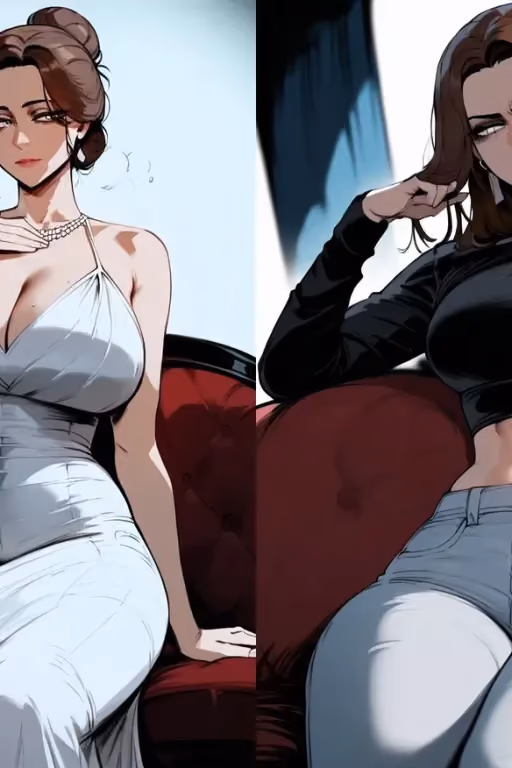 AnyPov ALT Ver. | Elisa and Anna | Step-mother and Step-Sister Family Education