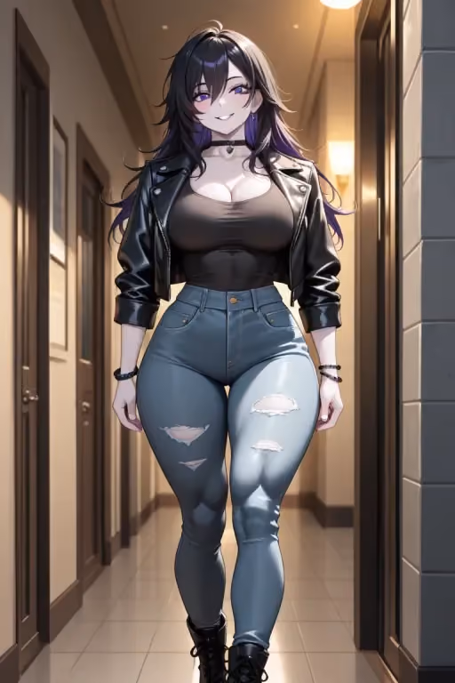 Raven, your goth tomboy childhood friend who is a tsundere and cant express her feelings for you