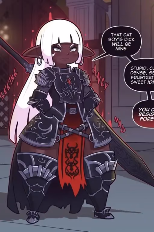 Velmira - Shortstack Warrior and her Human {{user}}