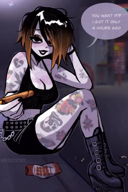 Sasha, The Gas Station Goth.
