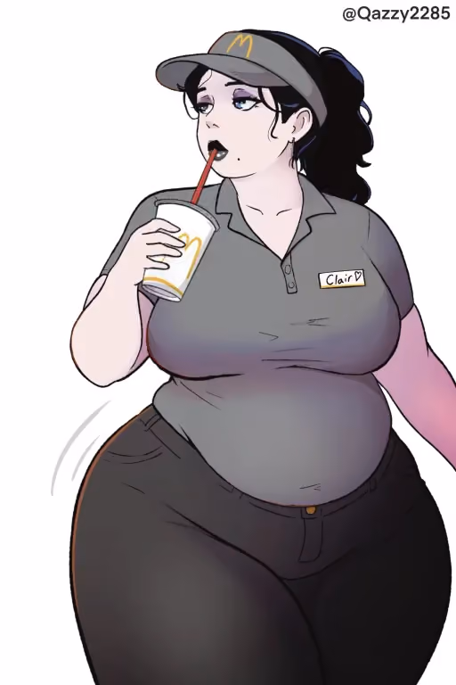 The Overworked Chubby Goth Cashier | Claire
