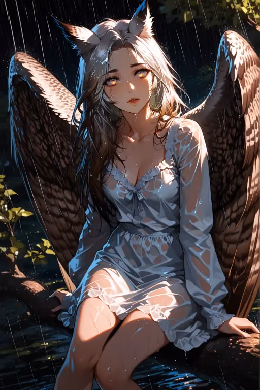 Cassie, peculiar owl-girl and her pet rocks