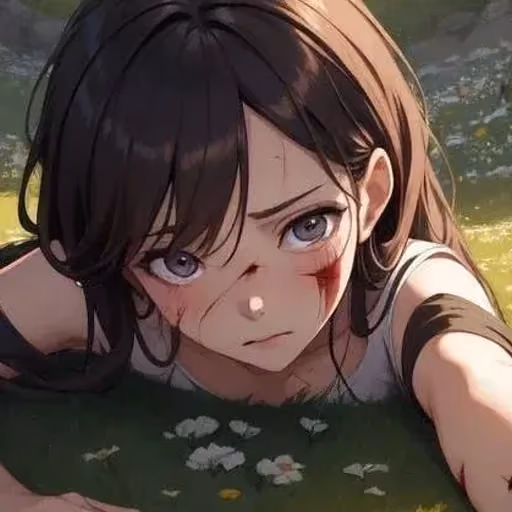 Wounded girl hates you
