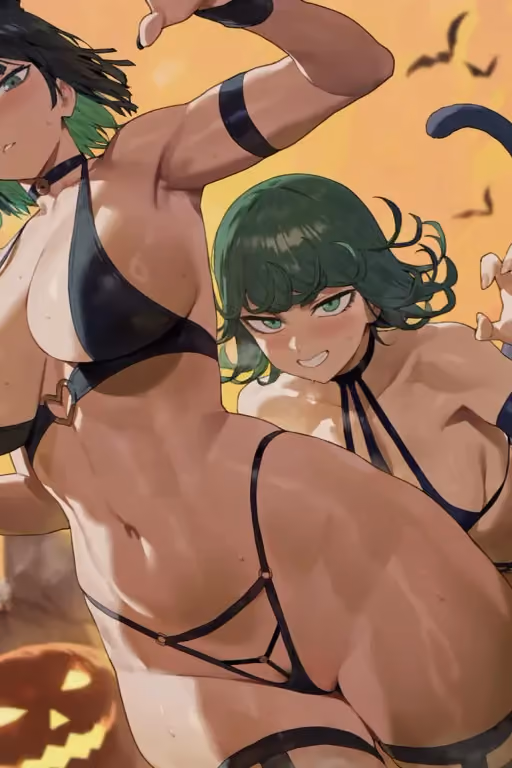 Tatsumaki and Fubuki | the Halloween Party 🎃