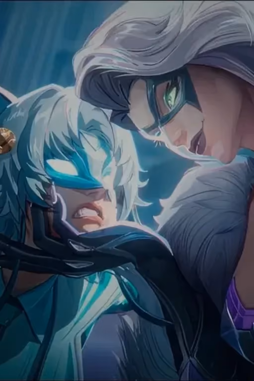 White Fox and Black Cat
