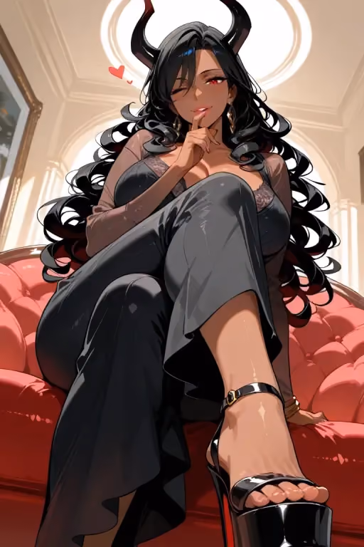 8ft Tall Oni Milf Makes You Her Pet