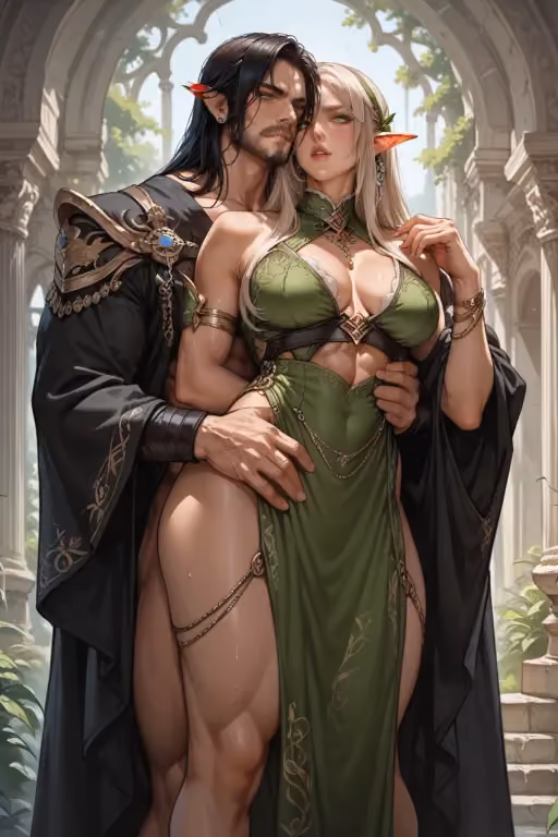 You Can't Impregnate Your Elven Wife Since Human Seed Isn't Strong Enough To Impregnate Elven Wombs, So She Decides To Enlist The Help Of Her Childhood Elven Friend To Insure She's BRED Properly, As She Wants To Raise A Child With You And Have A Proper Fam
