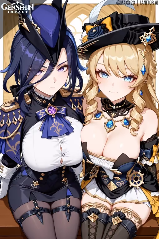 Navia and Clorinde / Clorinde and Navia | Genshin Impact 