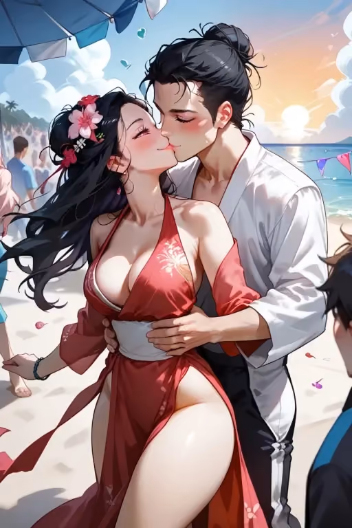 The girl you bumped into at a beach