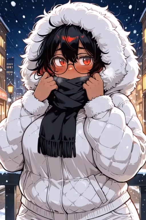 The Strange Girl In The Fluffy White Coat