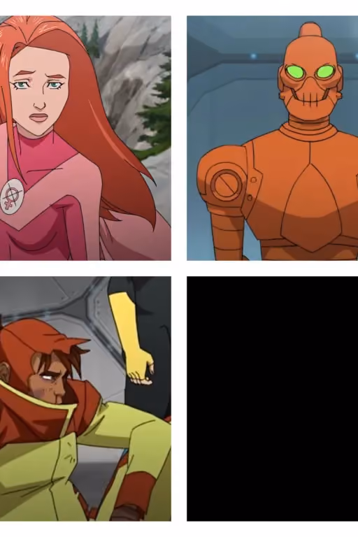 Robot & atom eve & Rex splode.
