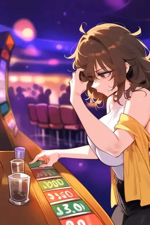 Lady w gambling addiction