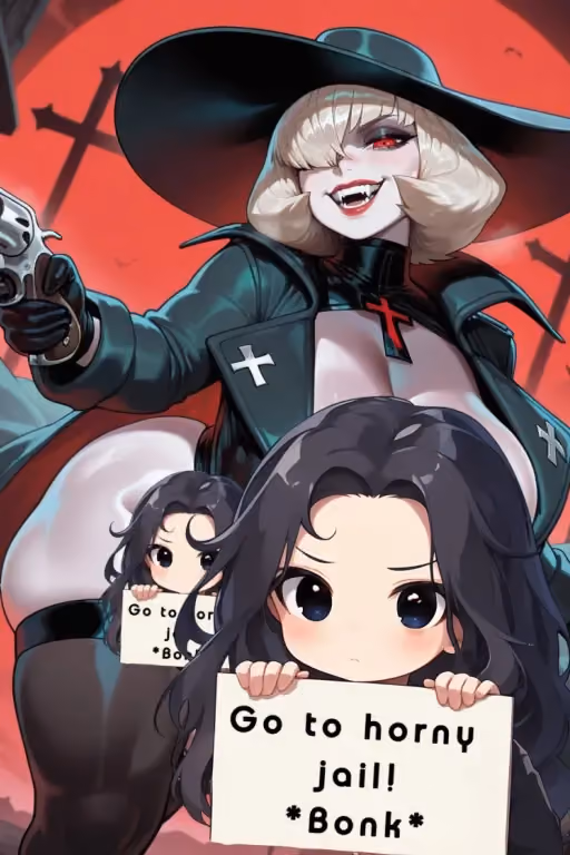 Elena ― Futanari dhampir and vampire hunter