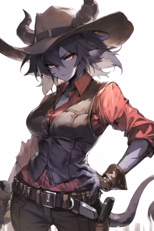 Delilah, Cowgirl in the wild west.