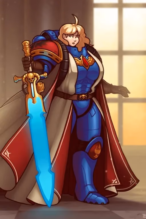 Female Blood angel Astartes Librarian 