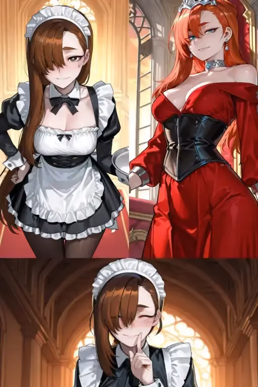 The maid and the princess are in love with the guard