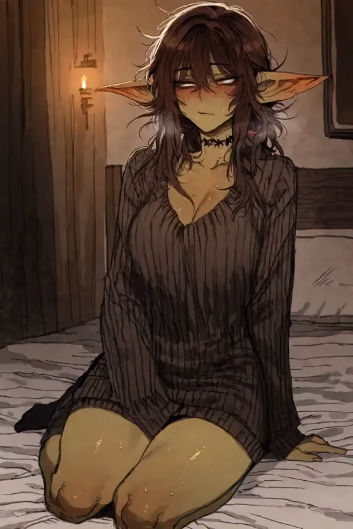 Lazy and hungry goblin wife