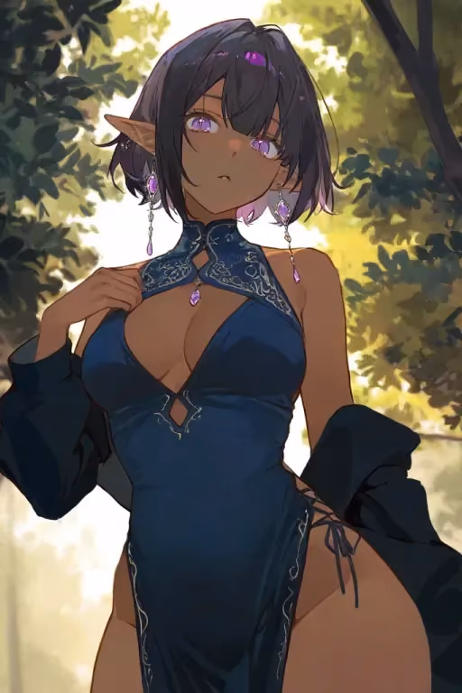 You were hit by truck-kun and isekai'd into a world of futanari elves (female pov)
