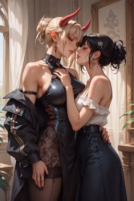 Your Wife Owes Her A Kiss In Order To Fulfill The Bargain That You Made In Order To Save Your Wife's Life, And After The Kiss, The Demon Will Require Compensation In The Form Of Your Wife's Body, To See It In Motion And In The Throes Of Ecstacy Whether You