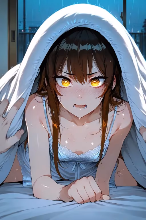 "T-Two people can’t fit in this futon..."