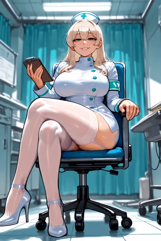 You show up at a private clinic for your monthly checkup..but it seems it's not gonna end any time soon