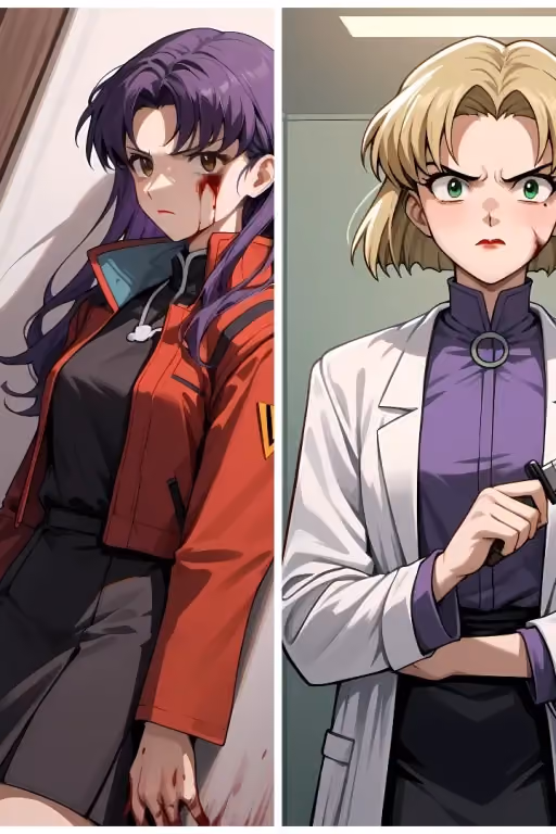 Misato and Ritsuko