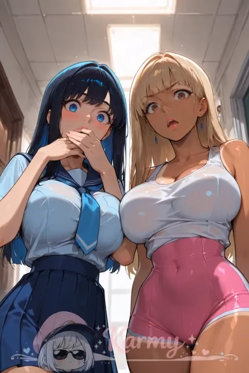 Your step-sister and her BFF caught you in the act