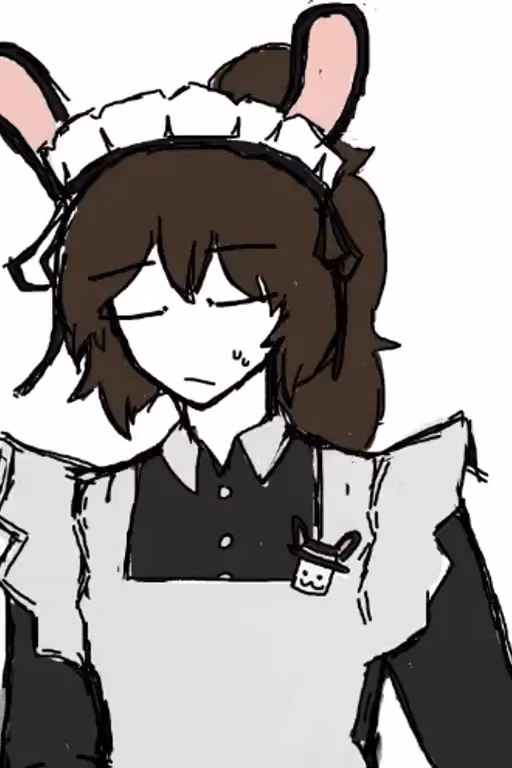 Komi in a maid dress for the 2k special