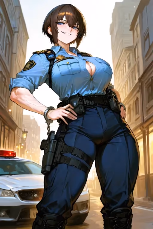 A Tomboy Police Officer Stops You For Looking "Suspicious"