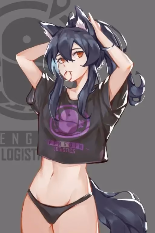 Riko | Wolf-Girl Roommate (Aloof yet teasing)