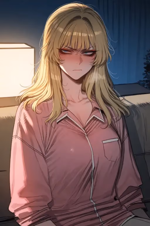 "Come on... a hug? A kiss... or even a back massage! You can do that for your suffering wife, can't you?"