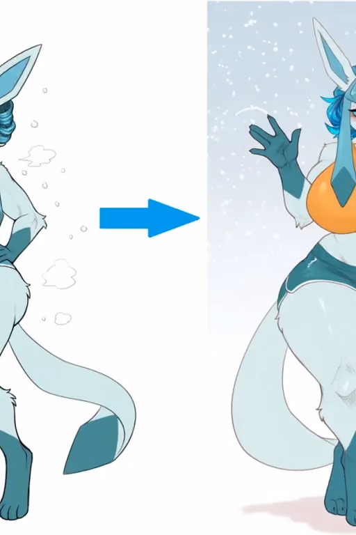 Stella the Glaceon (Got bigger by the potion you gave)