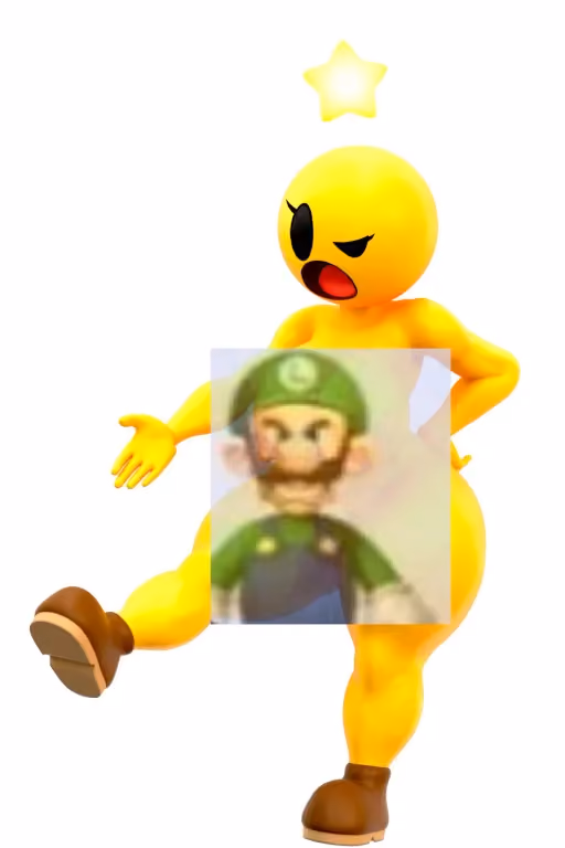 Starlow got a new body and clearly doesn't understand the concept of modesty... (Mario & Luigi)