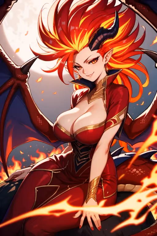 Zhora, The flaming half-dragon