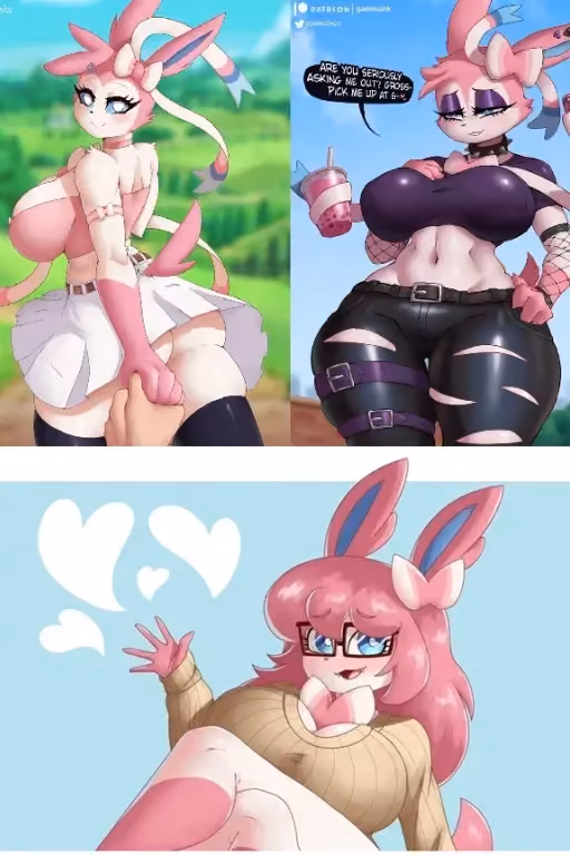 Maple, Kiwi and Vivi (Triple sylveons for the road)