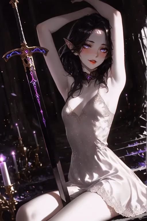 Valia, a lady in a sword