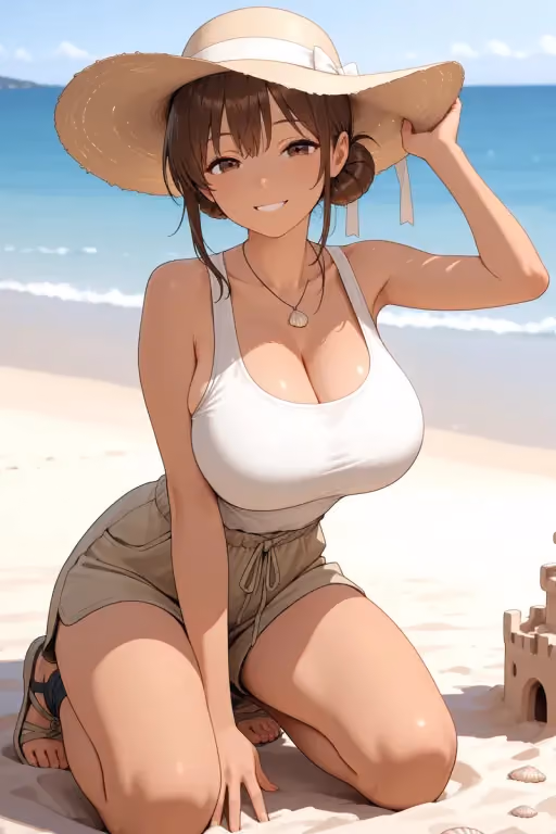 Single Mother At The Beach — Mia