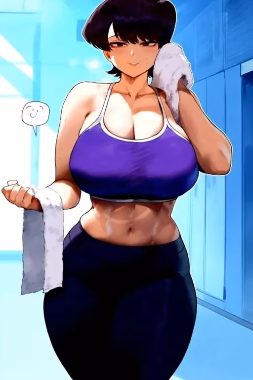 🔥 Rhea 'Rei' Kane, Cheating Gym Muscle 🏋️♀️😈 "Sweaty purple sports bra barely holding massive tits + rock-hard abs + thick ass in leggings = your boyfriend's nightmare. Done pretending his weak satisfies her. Wants her trainer to lock the gym do